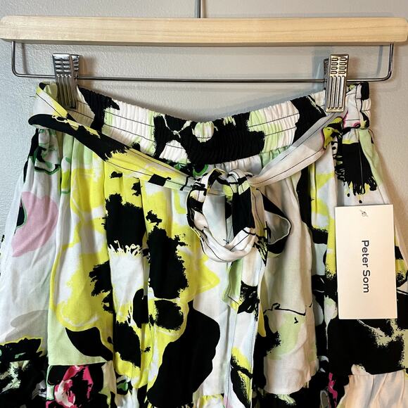 NWT Peter Som x ANTHROPOLOGIE Ruffled Mini Skirt Floral Size Small - Picture 5 of 15